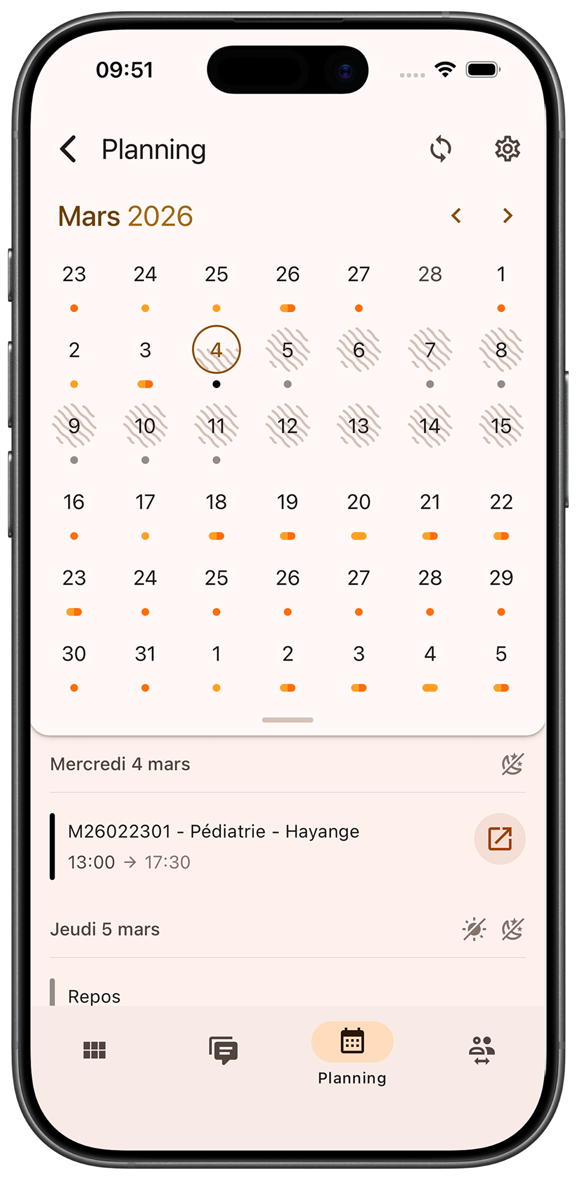 Synchronisez votre planning
